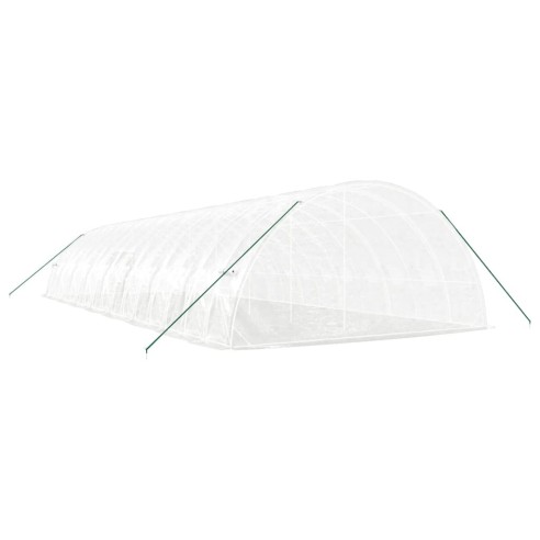 Оранжерия със стоманена рамка бяла 96 м² 16x6x2,85 м