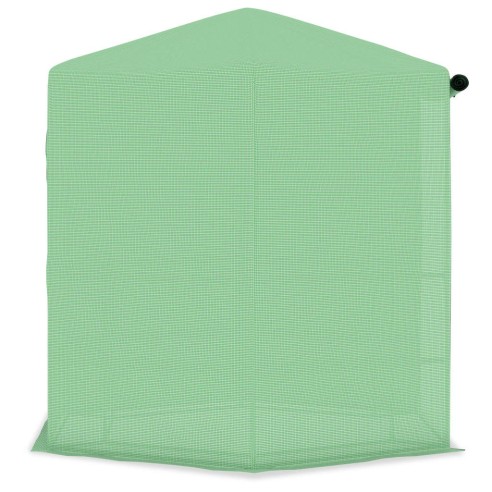 Оранжерия с рафтове, стомана, 227x223 см