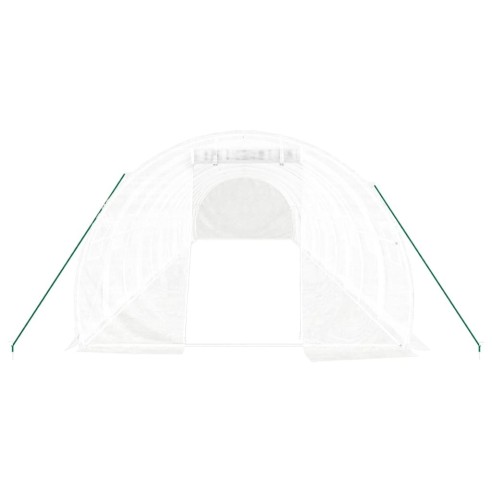 Оранжерия със стоманена рамка бяла 36 м² 12x3x2 м