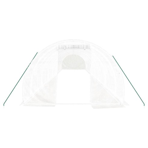 Оранжерия със стоманена рамка бяла 48 м² 16x3x2 м