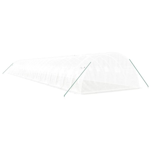 Оранжерия със стоманена рамка бяла 80 м² 20x4x2 м