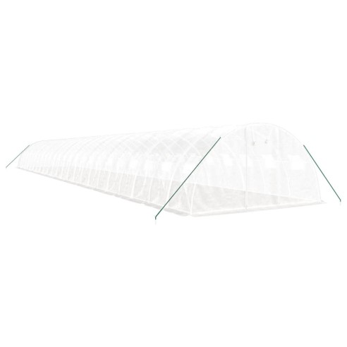 Оранжерия със стоманена рамка бяла 96 м² 24x4x2 м