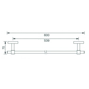 Поставка за хавлия Елла 60х7х53.9см INTER CERAMIC - 1 2