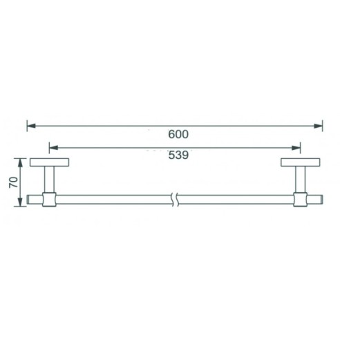 Поставка за хавлия Елла 60х7х53.9см INTER CERAMIC - 2