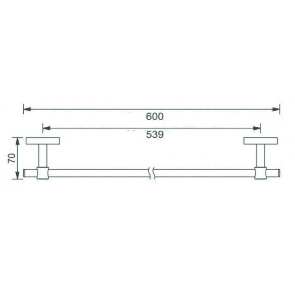 Поставка за хавлия Елла 60х7х53.9см INTER CERAMIC - 2