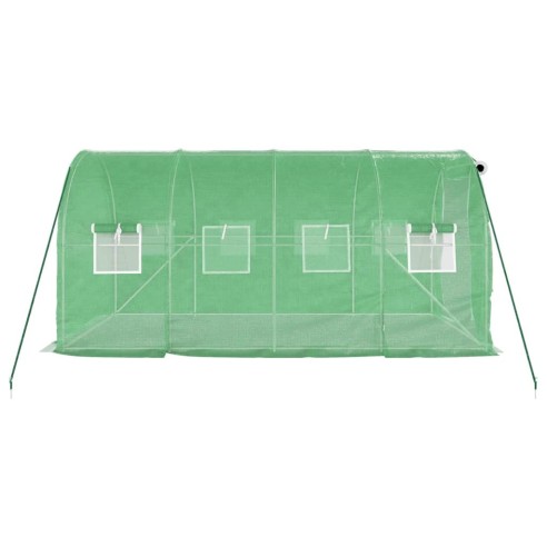 Оранжерия със стоманена рамка зелена 8 м² 4x2x2 м