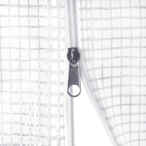 Оранжерия със стоманена рамка бяла 54 м² 18x3x2 м