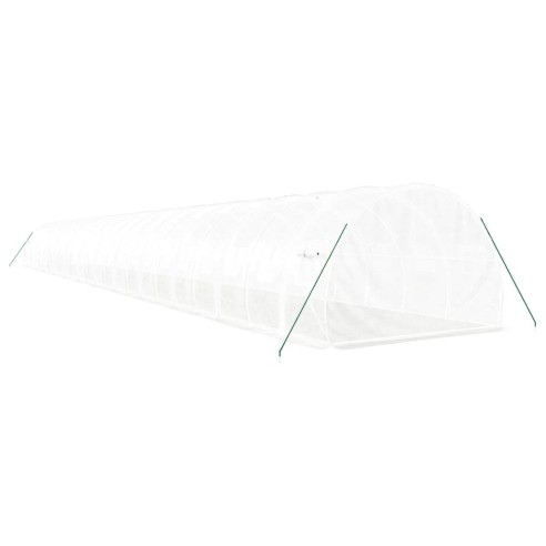 Оранжерия със стоманена рамка бяла 72 м² 24x3x2 м