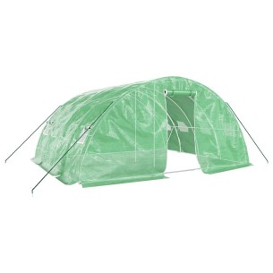 Оранжерия със стоманена рамка зелена 20 м² 5x4x2,3 м 2