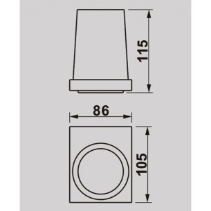 Поставка за четки за зъби Ерин 8.6х10.5х11.5см INTER CERAMIC - 1 2