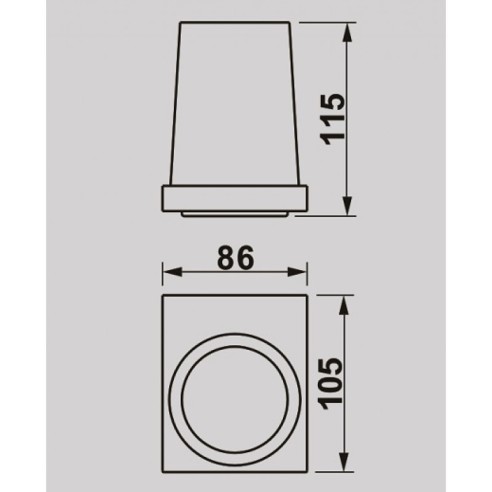 Поставка за четки за зъби Ерин 8.6х10.5х11.5см INTER CERAMIC - 2