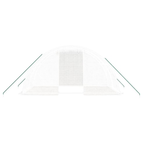 Оранжерия със стоманена рамка бяла 8 м² 4x2x2 м