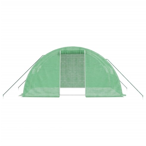 Оранжерия със стоманена рамка зелена 8 м² 4x2x2 м