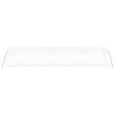 Оранжерия със стоманена рамка бяла 30 м² 10x3x2 м