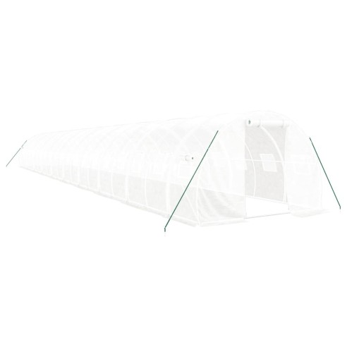 Оранжерия със стоманена рамка бяла 60 м² 20x3x2 м