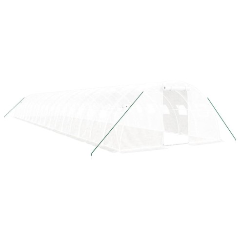 Оранжерия със стоманена рамка бяла 72 м² 18x4x2 м