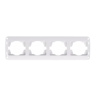 Четворна рамка за ел. контакти бяла Фантазия GUNSAN ➤ топ цена ➤ dshome.bg
