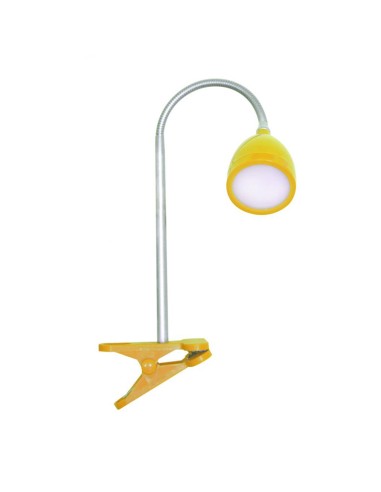 Настолна лампа с щипка Macau 4W/8LED жълта DESONIA
