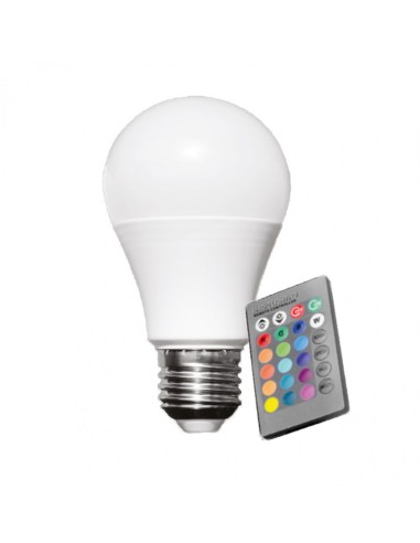 LED лампа 9 W A60 E27 RGB+3000 K с дистанционно LIGHTEX