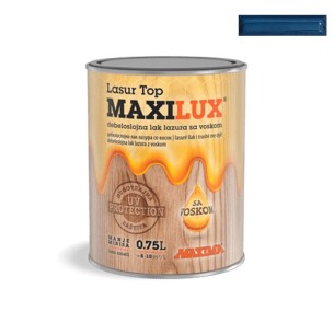 Алкиден лак за дърво Maxilux Lasur Top 20 син 0.75 л MAXIMA ➤ топ цена ➤ dshome.bg