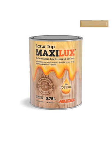 Алкиден лак за дърво Maxilux Lasur Top 01 безцветен 0.75 л MAXIMA
