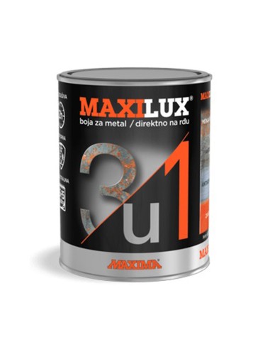 Боя за метал върху ръжда Maxilux 3в1 червена 0.75 л MAXIMA