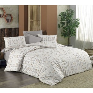 Единичен спален комплект 3 части 100% памук Геометрични фигури ZAMBAK ➤ топ цена ➤ dshome.bg