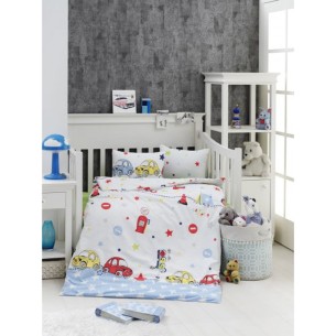 Спален комплект за бебе 4 части 100% памук Колички ZAMBAK ➤ топ цена ➤ dshome.bg 2