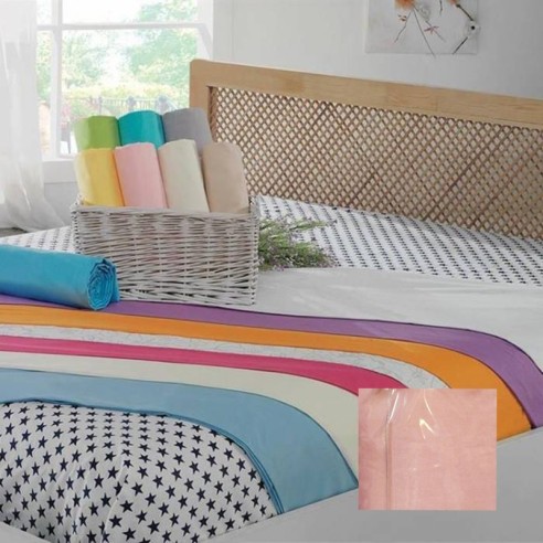 Чаршаф с ластик 160x200 см + две калъфки Cylinder Powder ZAMBAK ➤ топ цена ➤ dshome.bg