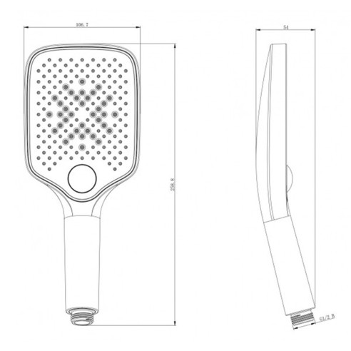 Глава за душ 3 функции ICH 7325W INTER CERAMIC ➤ топ цена ➤ dshome.bg
