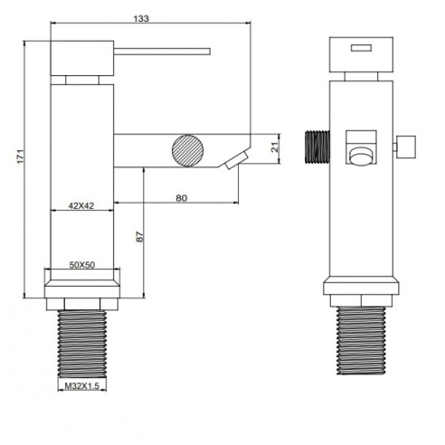Стоящ смесител за вана Куарто INTER CERAMIC ➤ топ цена ➤ dshome.bg