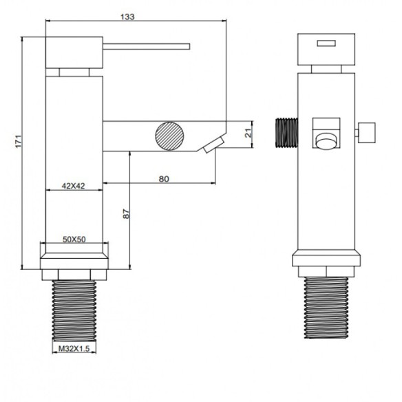 Стоящ смесител за вана Куарто INTER CERAMIC ➤ топ цена ➤ dshome.bg