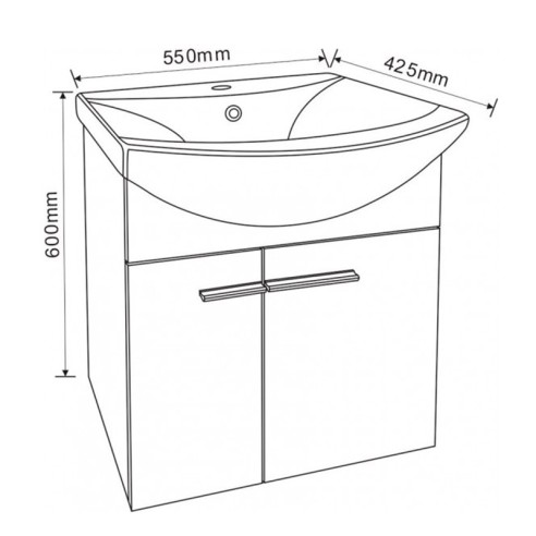 Шкаф за баня с мивка - INTER CERAMIC ➤ топ цена ➤ dshome.bg