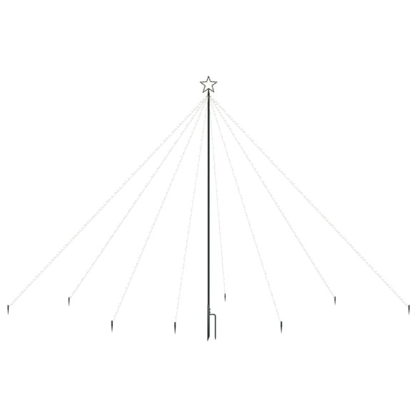 Светеща коледна елха, за закрито/открито, 576 LED, синя, 3,6 м