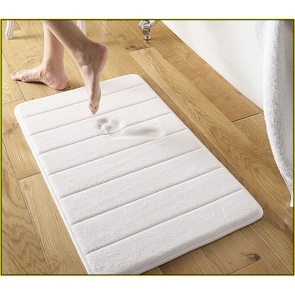 Постелка за баня мемори пяна 60х90см бежова INTER CERAMIC - 3