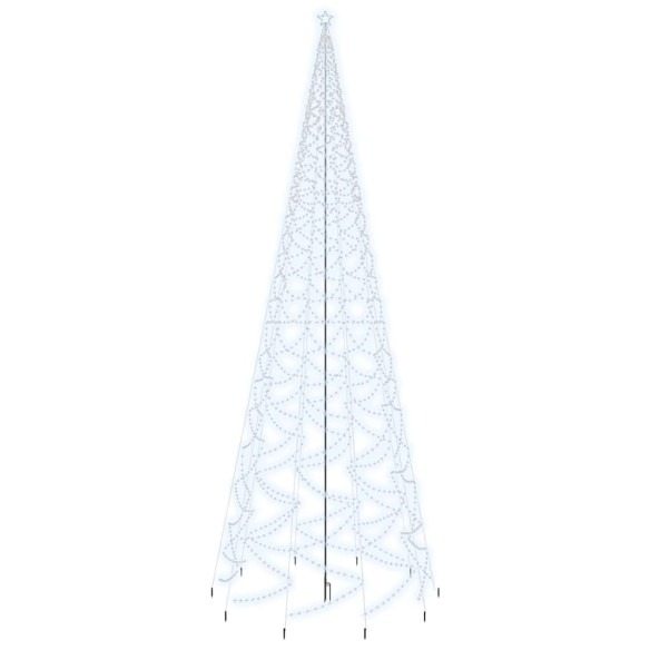Коледна елха с шип, студено бяла, 3000 LED, 800 см