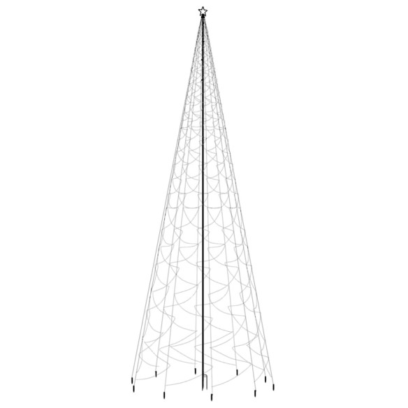 Коледна елха с шип, студено бяла, 3000 LED, 800 см