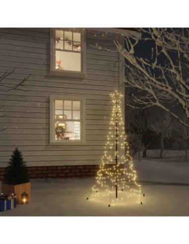Коледна елха с шип, топло бяло, 200 LED, 180 см
