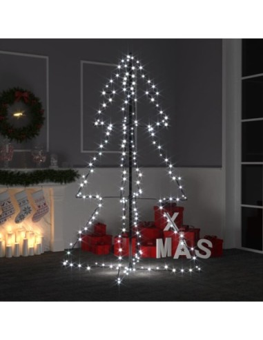 Коледна елха конус, 200 LED, за закрито и открито, 98x150 см