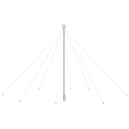 Светеща коледна елха за закрито и открито, 800 LED, цветна, 5 м