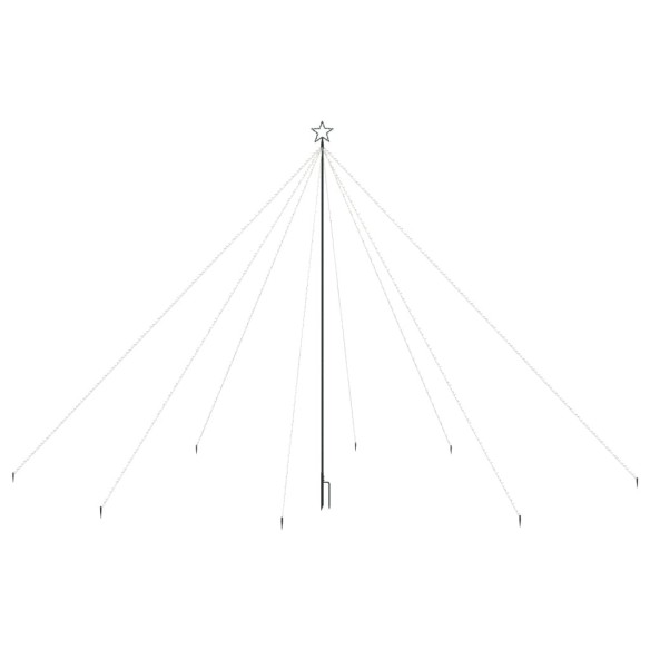 Светеща коледна елха за закрито и открито, 800 LED, цветна, 5 м