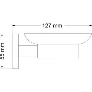 Стъклена сапунерка Ноа 12.7х5.5см INTER CERAMIC - 1 2
