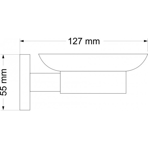 Стъклена сапунерка Ноа 12.7х5.5см INTER CERAMIC - 2