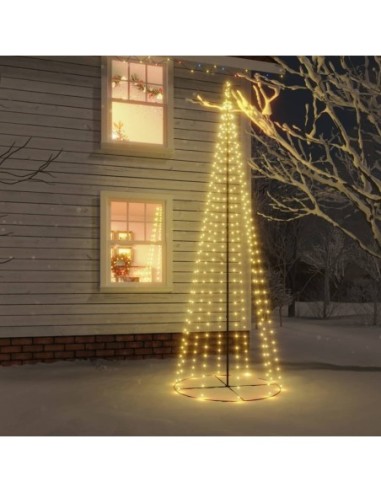 Конусовидна елха, топло бяло, 732 LED, 160x500 см