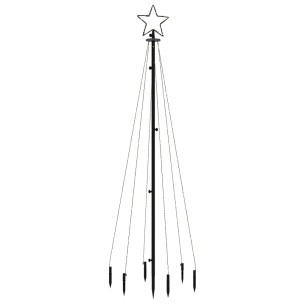 Коледна елха с шип, синя, 108 LED, 180 см 2