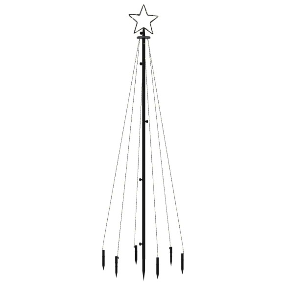 Коледна елха с шип, синя, 108 LED, 180 см