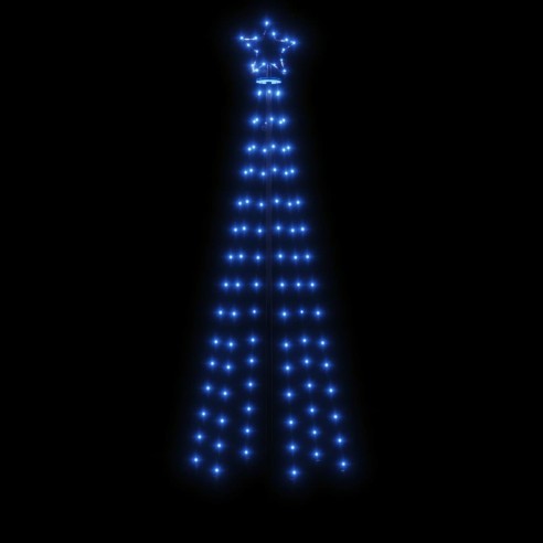 Коледна елха с шип, синя, 108 LED, 180 см