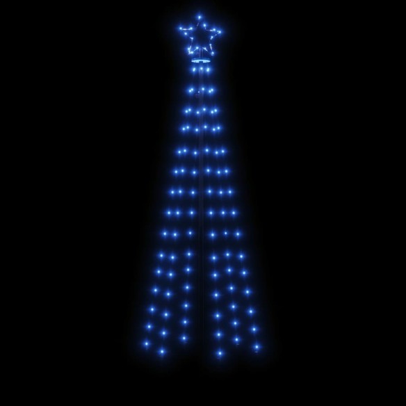 Коледна елха с шип, синя, 108 LED, 180 см