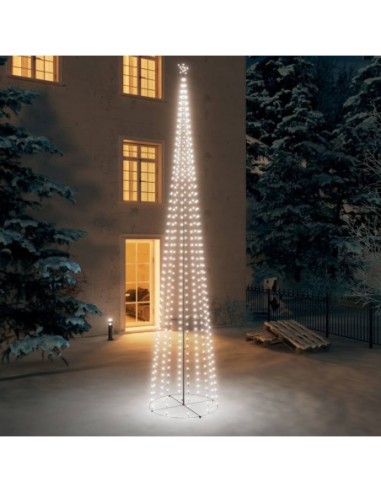 Коледна елха конус, 752 LED студено бяло, декорация, 160x500 см