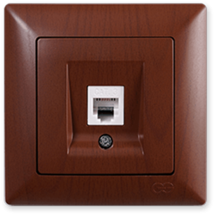 Розетка за телефон Visage орех IP20- GUNSAN - 1